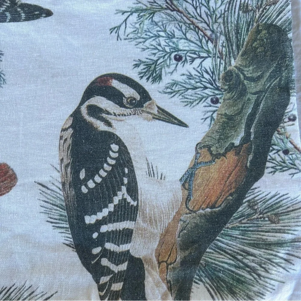 Pottery Barn Winter Fauna 9-Piece Table Linen Set Runner Napkins Cotton Linen
